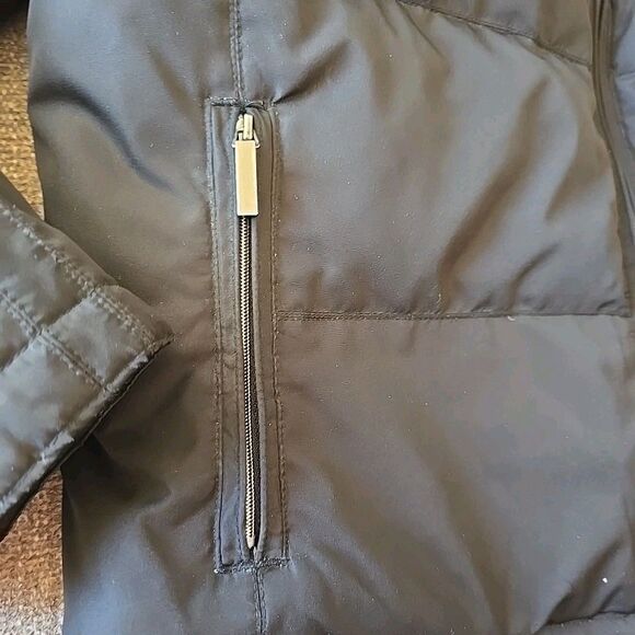 Down Coat Black XL Womens Winter Jacket Light blue fleece lined Colebrook - Picture 4 of 10
